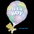 It's A Boy Bear with Balloons Helium Shape