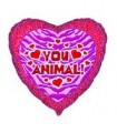 18'' You Animal Print Heart 