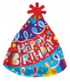 Happy Birthday Party Hat Shape Balloon 