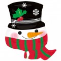 Snowman with Scarf Supershape 