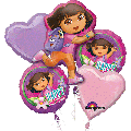 Dora The Explorer Birthday Bouquet Of Balloons