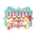 Birthday Cake On Marquee Shape Balloon 